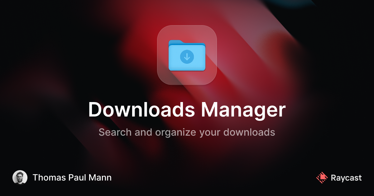 Raycast store downloads manager