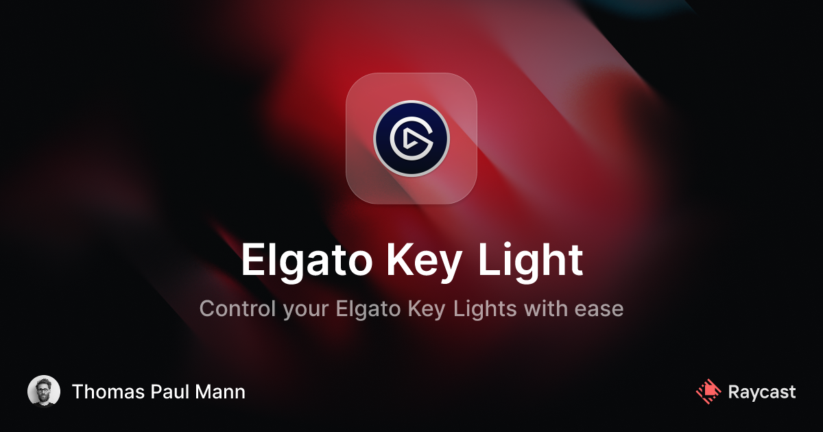 Raycast Store: Elgato Key Light