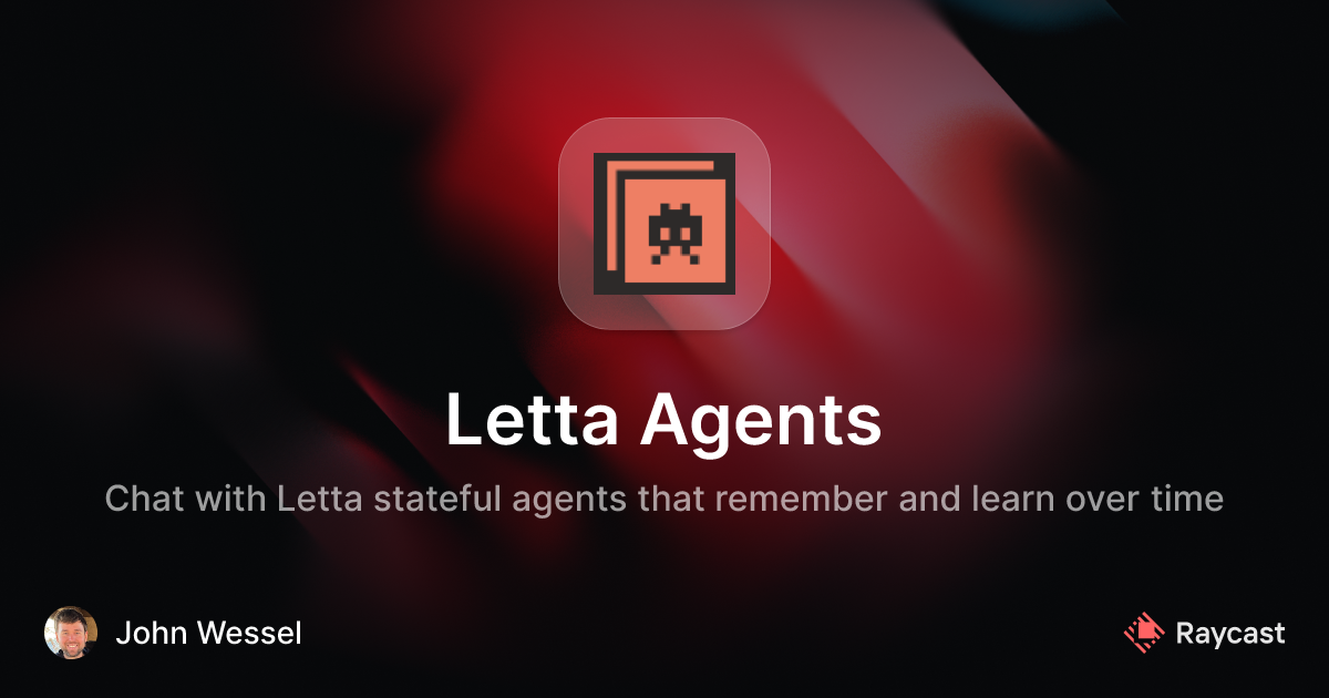 Raycast Store: Letta Agents