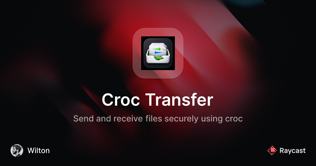 Raycast Store: Croc Transfer