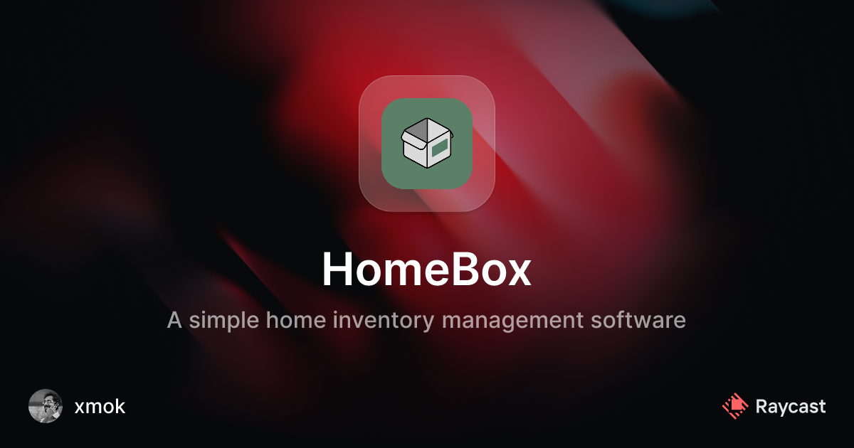 Raycast Store: HomeBox