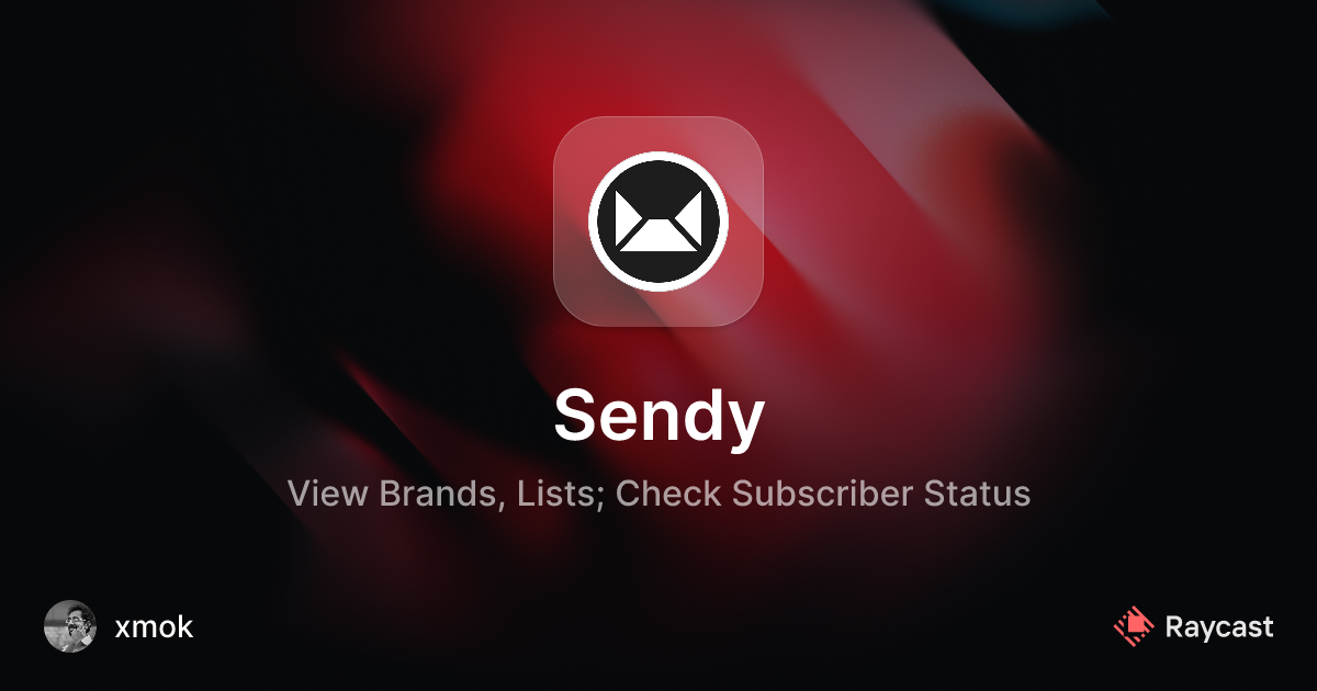 Raycast Store: Sendy