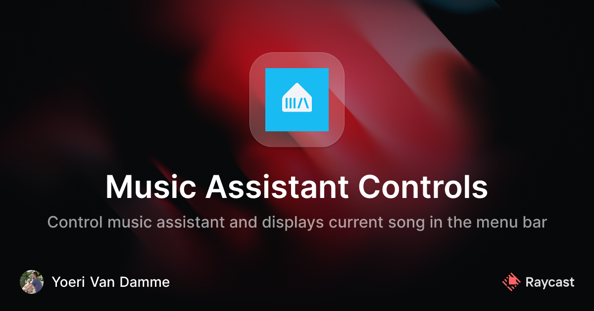 Raycast Store: Music Assistant Controls
