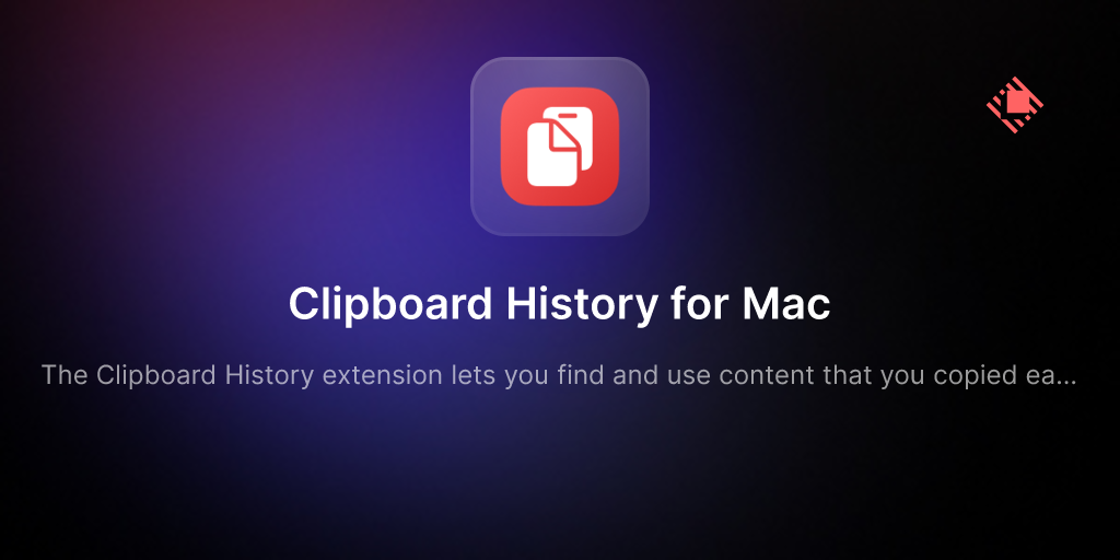 Clipboard History for Mac Raycast
